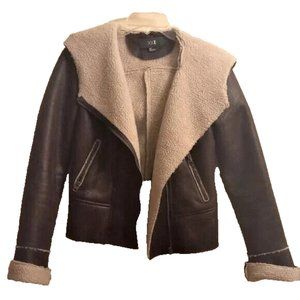 Vegan Leather woman's Jacket lined size SP made by XXI bomber